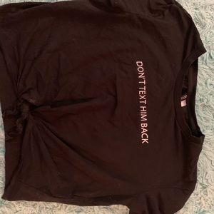 ✰don’t text him back black/white t shirt